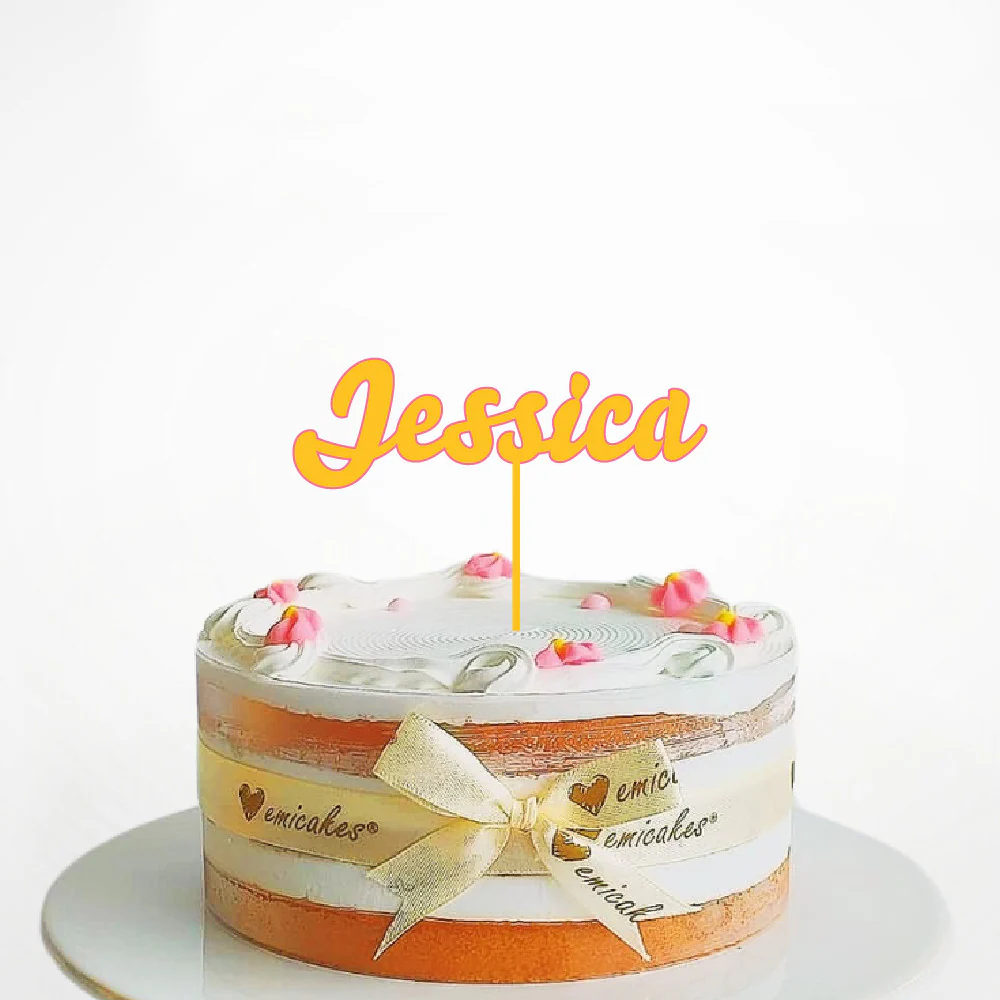 Custom 1 Line Cake Topper (Jessica Font) - Image 3