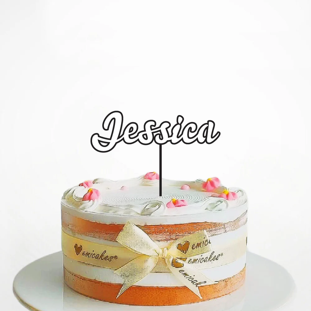 Custom 1 Line Cake Topper (Jessica Font) - Image 4